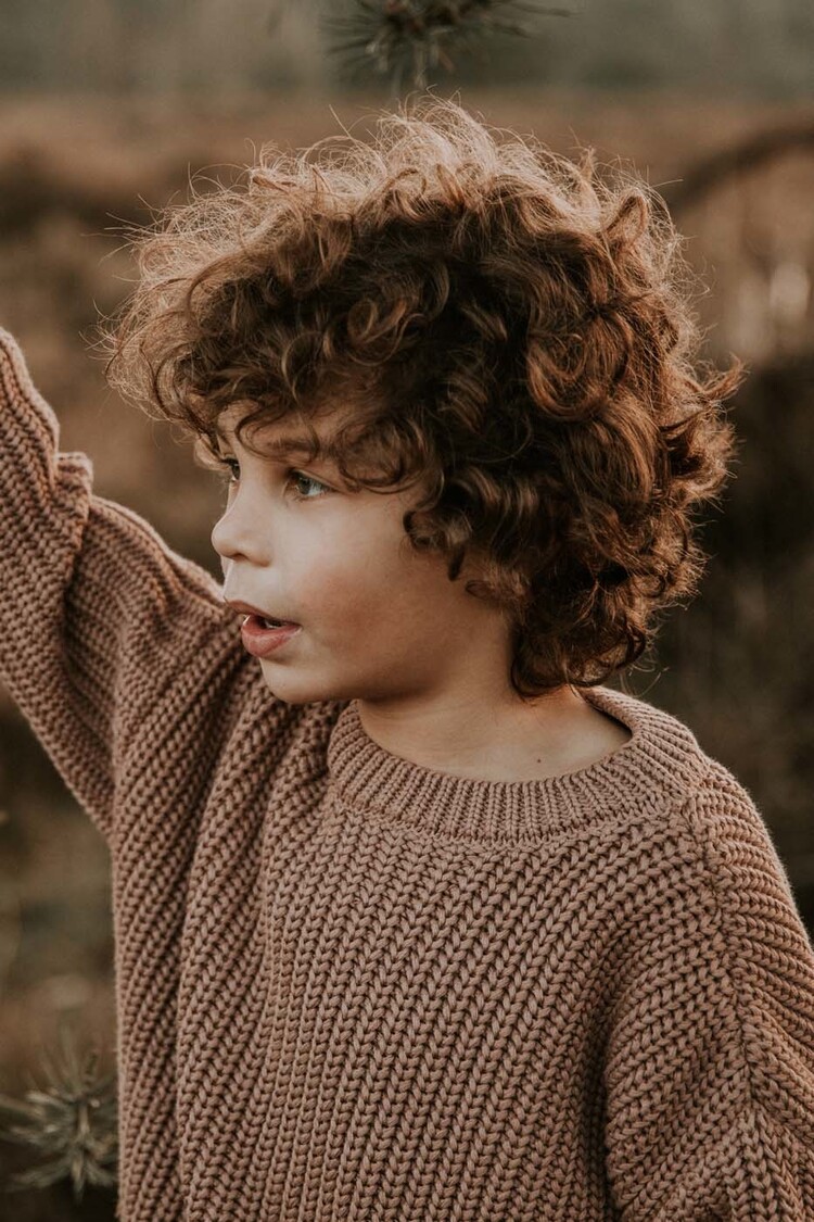 Yuki kidswear Chunky Knitted Sweater - Mist