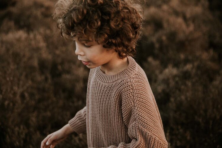 Yuki kidswear Chunky Knitted Sweater - Mist