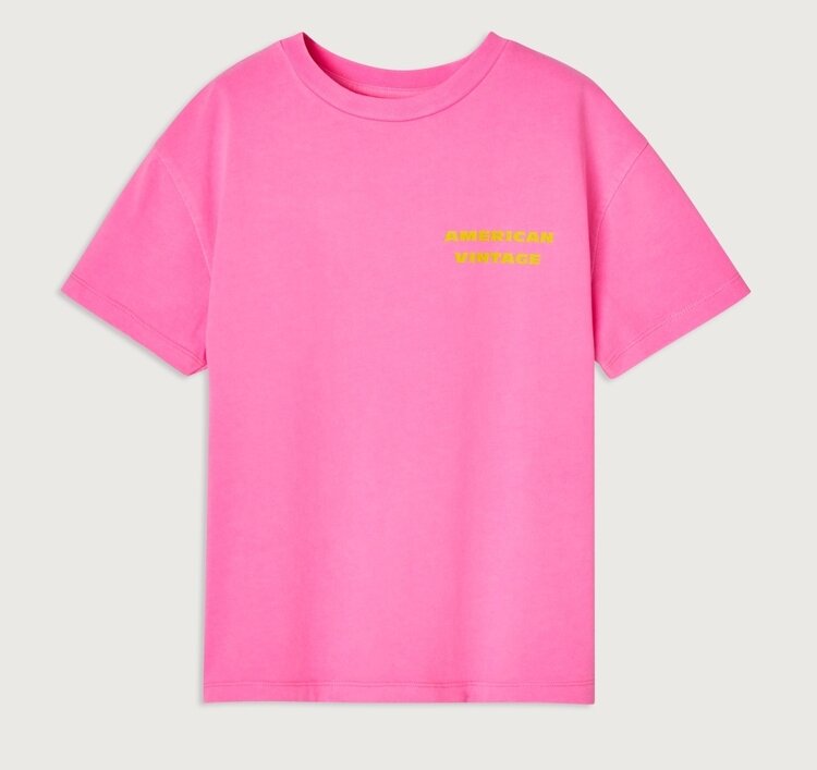 American Vintage FIZVALLEY t-shirt - Rose Fluo