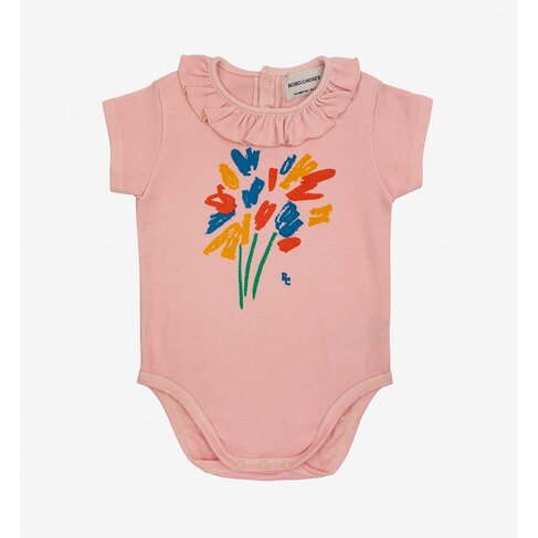 Bobo Choses Baby Fireworks ruffle collar bodysuit