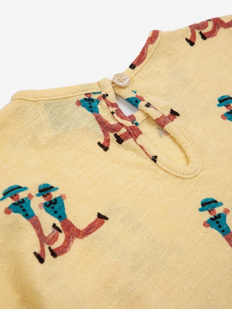 Bobo Choses Baby Dancing Giants all over ruffle T-shirt
