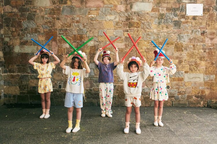 Bobo Choses Fireworks all over woven top