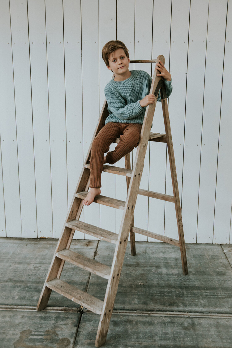 Yuki kidswear Chunky Knitted Sweater - Ocean