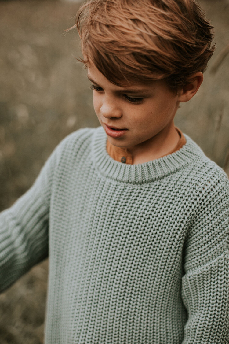 Yuki kidswear Chunky Knitted Sweater - Lilac - Copy