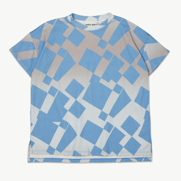 Main Story UK Oversized Tee - Bonnie Blue Chequered