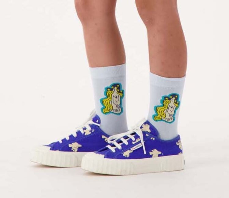 Tinycottons HORSE MEDIUM SOCKS - jade grey