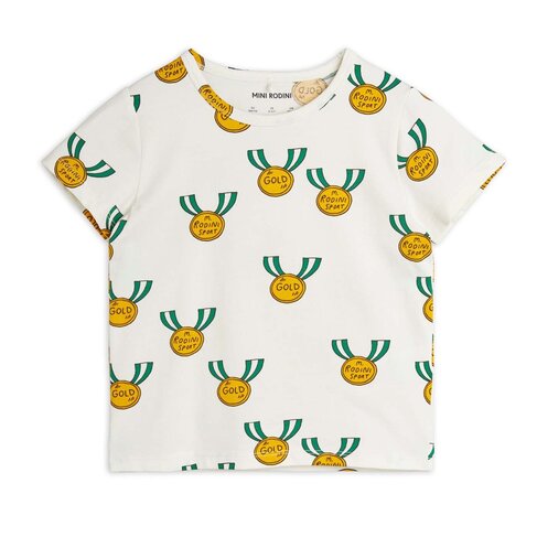 Mini Rodini Medals aop ss Tee - Grey