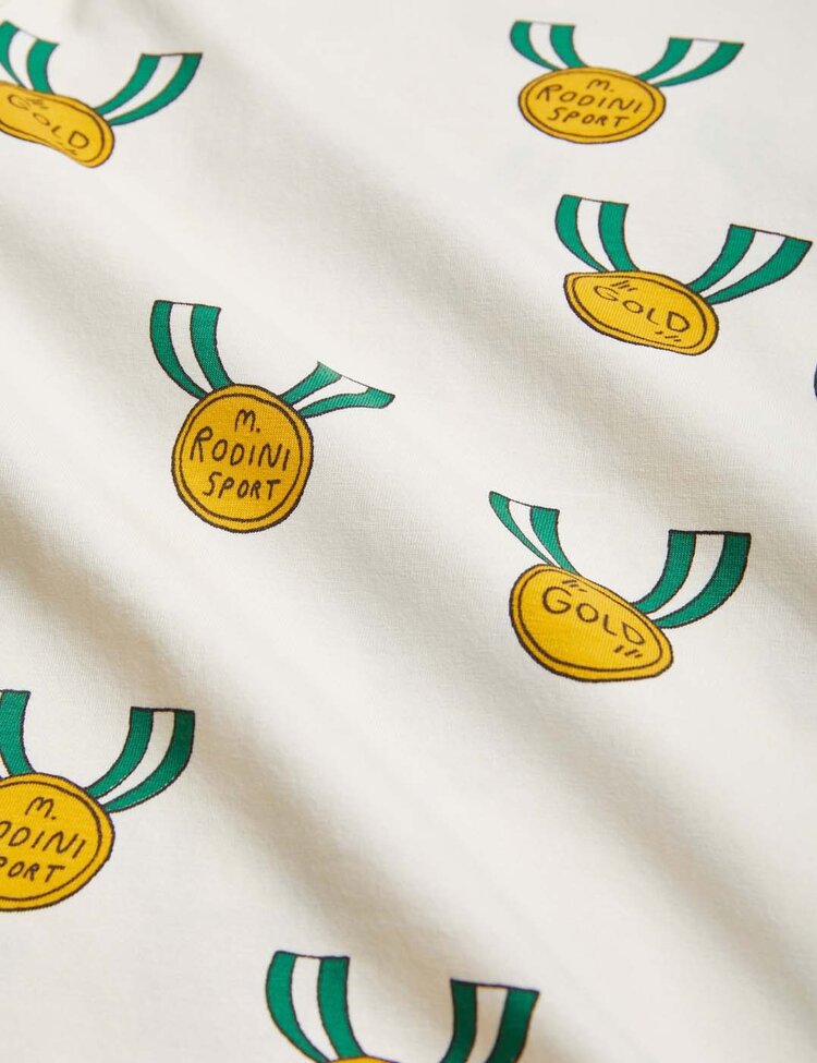 Mini Rodini Medals aop ss Tee - Grey