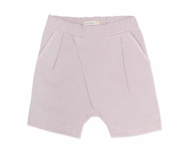 Phil & Phae Twill fold-over shorts - lilac sky