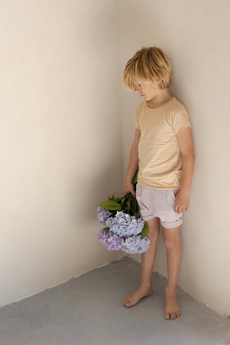 Phil & Phae Twill fold-over shorts - lilac sky