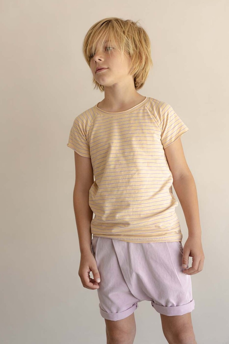 Phil & Phae Twill fold-over shorts - lilac sky