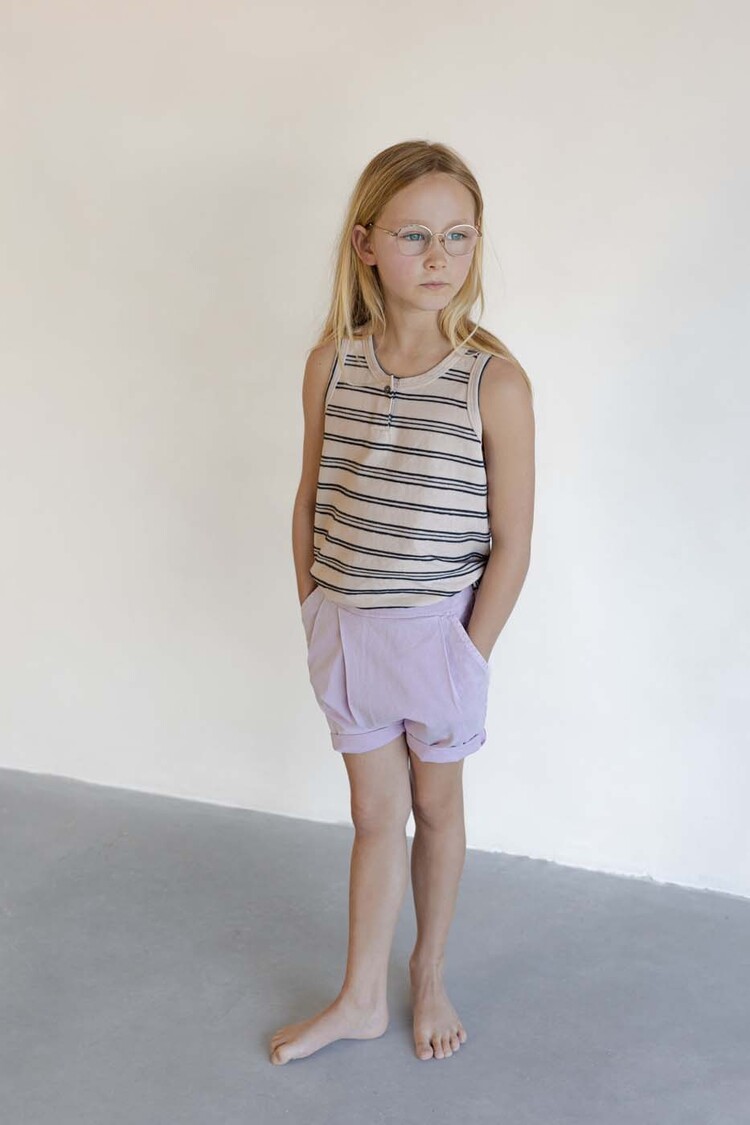 Phil & Phae Twill fold-over shorts - lilac sky