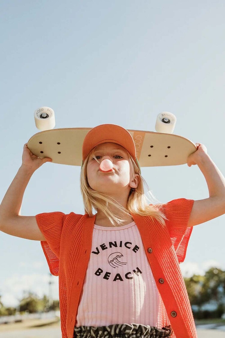 Sproet & Sprout Knitted girls cardigan - Coral