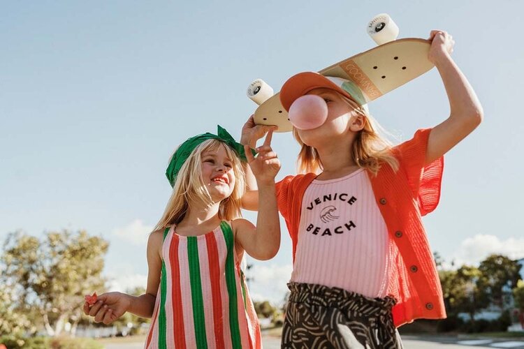 Sproet & Sprout Knitted girls cardigan - Coral