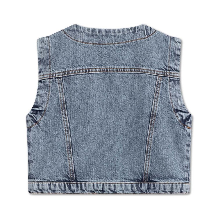 REPOSE AMS Bob Denim Waist Coat - Acid Color Block