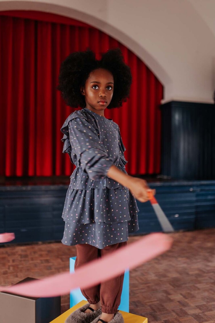 REPOSE AMS Ava Skirt - Multi Dot