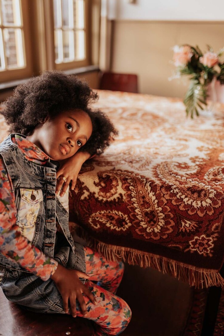 REPOSE AMS Bob Denim Waist Coat - Acid Color Block