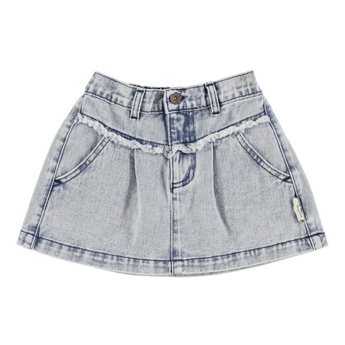 Piupiuchick Short skirt - Washed light blue