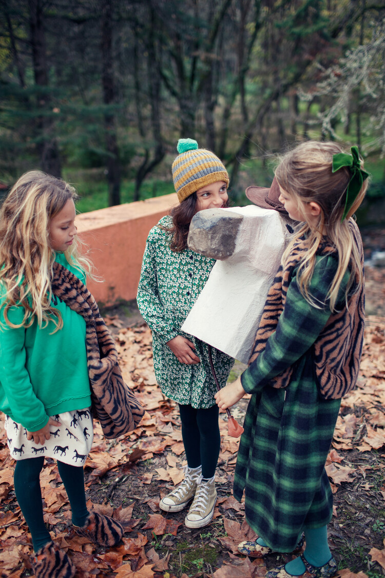 Piupiuchick Hoodie - Green w/ "cavalier" print