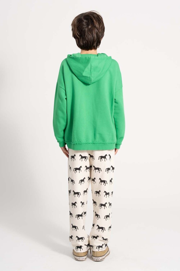 Piupiuchick Hoodie - Green w/ "cavalier" print