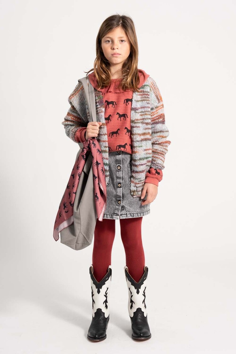 Piupiuchick Knitted cardigan - Multicolor grey