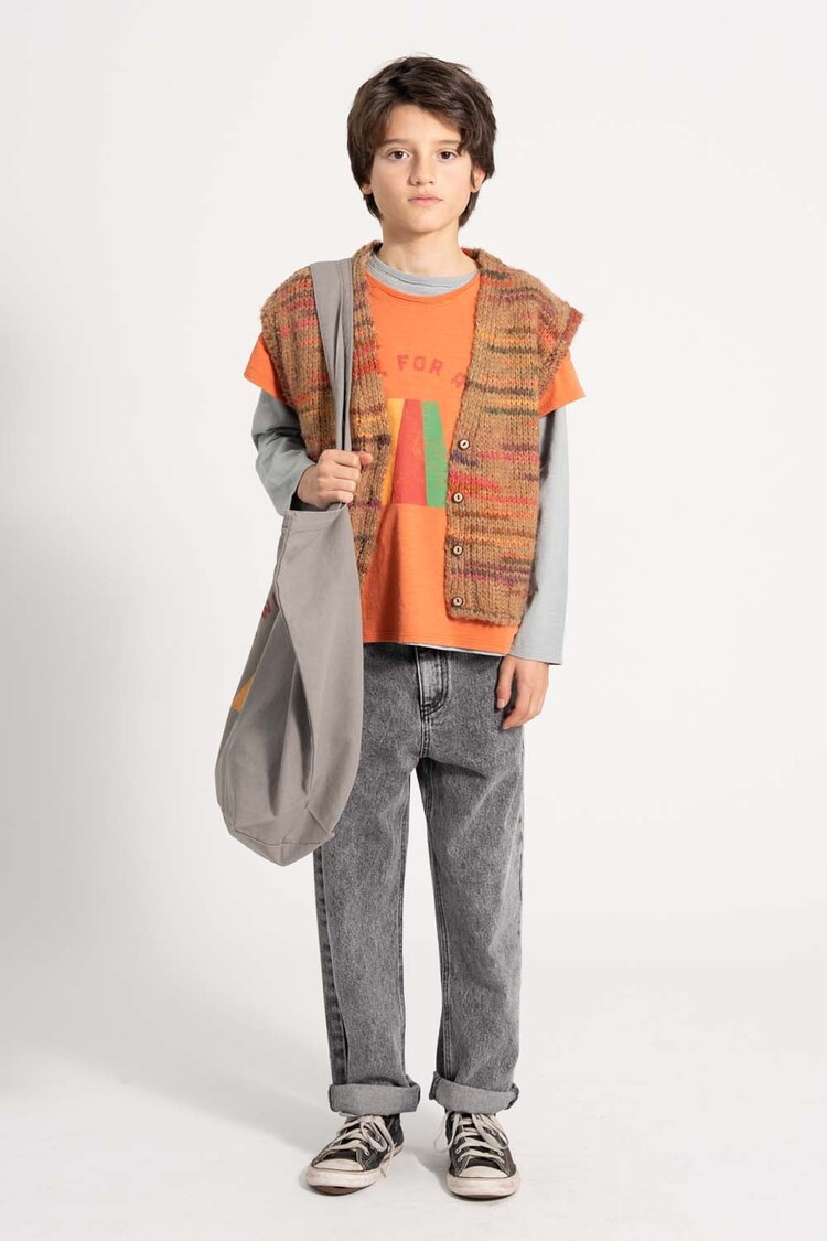 Piupiuchick Knitted waistcoat - Multicolor brown