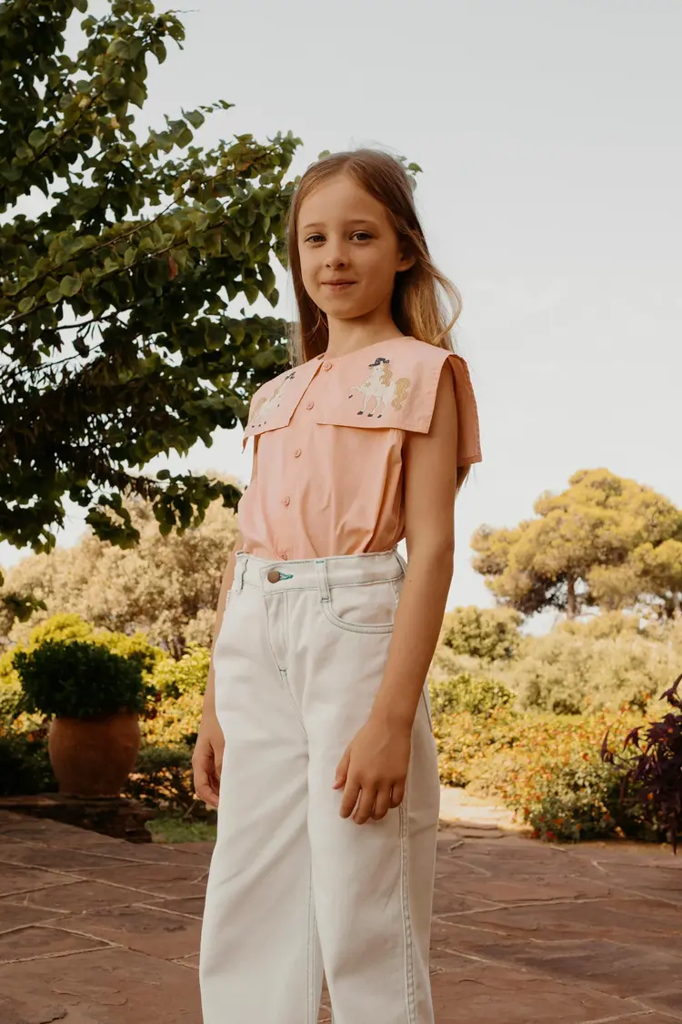 Tinycottons TINYVILLE BLOUSE - papaya