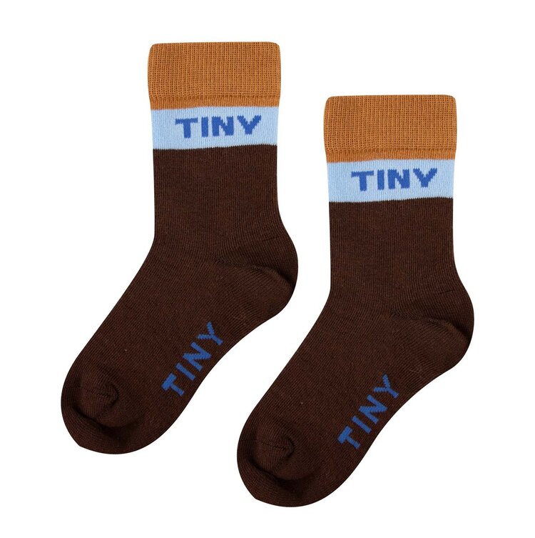 Tinycottons COLOR BLOCK MEDIUM SOCKS chocolate