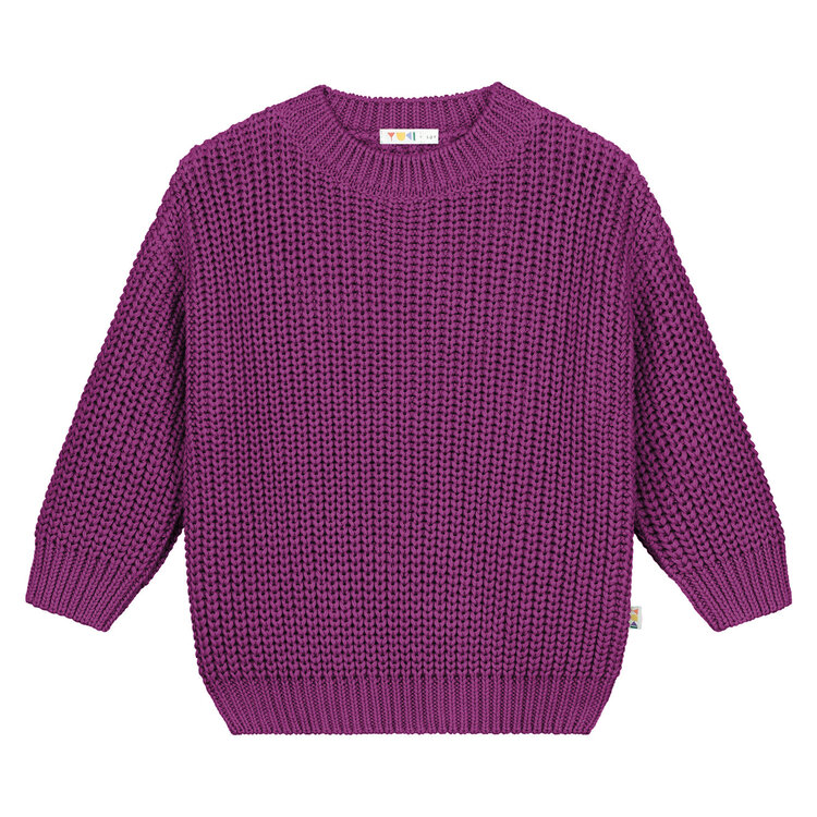 Yuki kidswear Chunky Knitted Sweater - DAHLIA