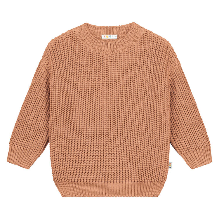 Yuki kidswear  Chunky Knitted Sweater - PEACH