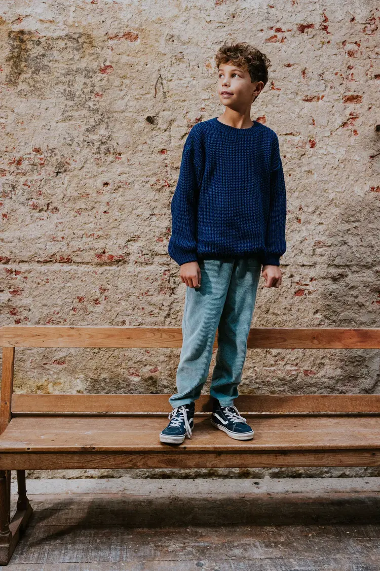 Yuki kidswear Chunky Knitted Sweater - NAVY