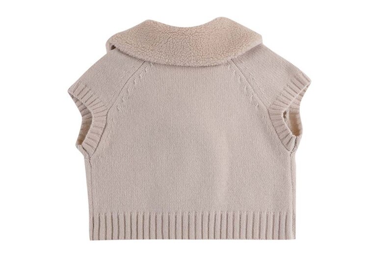 Donsje Nannie Merino Wool Waistcoat - Soft Sand