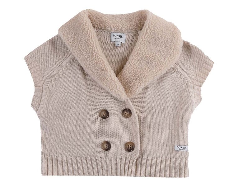Donsje Nannie Merino Wool Waistcoat - Soft Sand