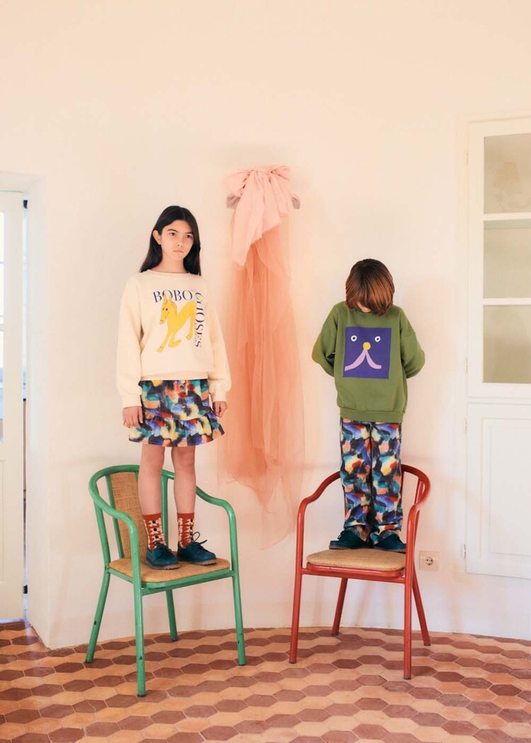 Bobo Choses Fantasy World all over woven skirt