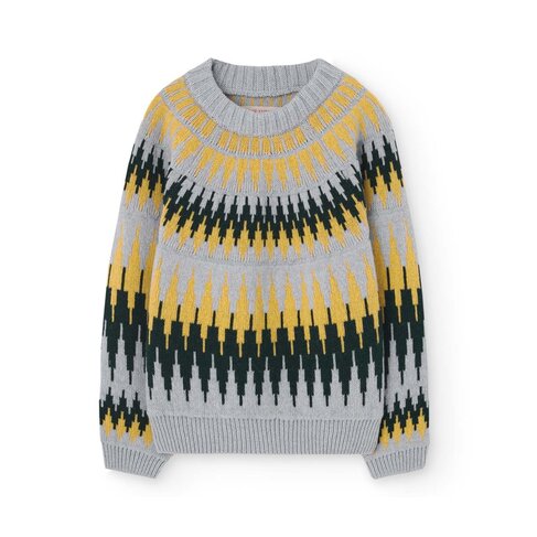 The Animal Observatory Zig Zag Bull Sweater - Soft Blue