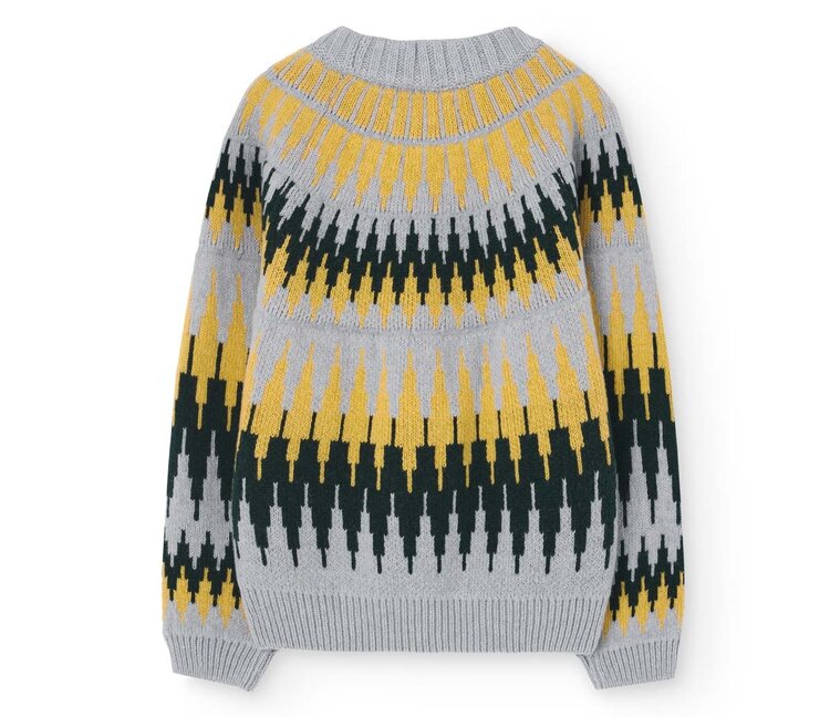 The Animal Observatory Zig Zag Bull Sweater - Soft Blue