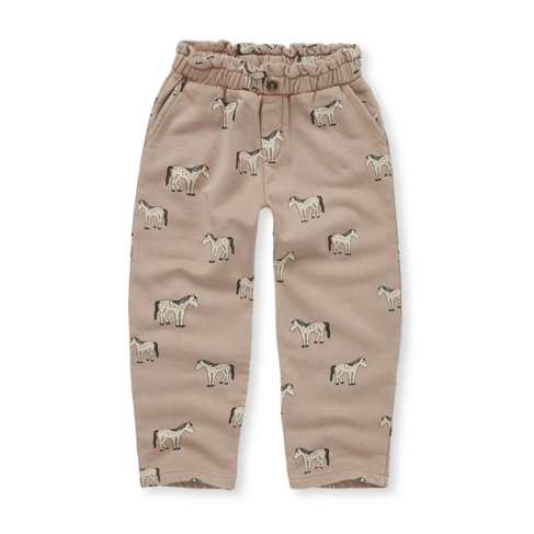 Sproet & Sprout Chino Paperbag Horses Print - Praline