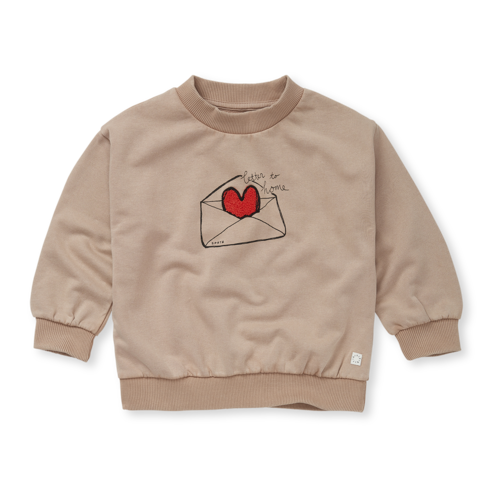 Sproet & Sprout Sweatshirt Letter To Home - Praline
