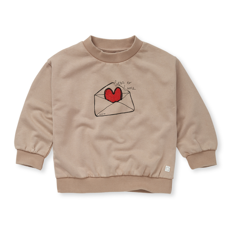 Sproet & Sprout Sweatshirt Letter To Home - Praline