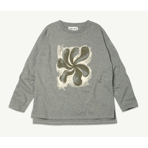 Main Story UK Big Tee - Gray Melange Jersey