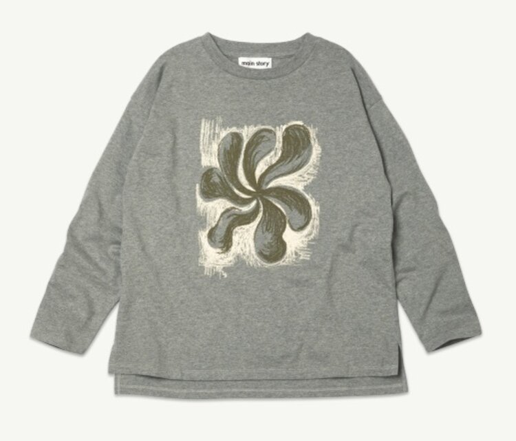 Main Story UK Big Tee - Gray Melange Jersey