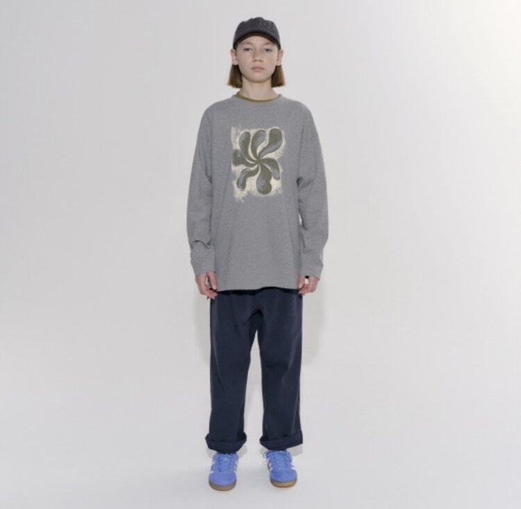 Main Story UK Big Tee - Gray Melange Jersey