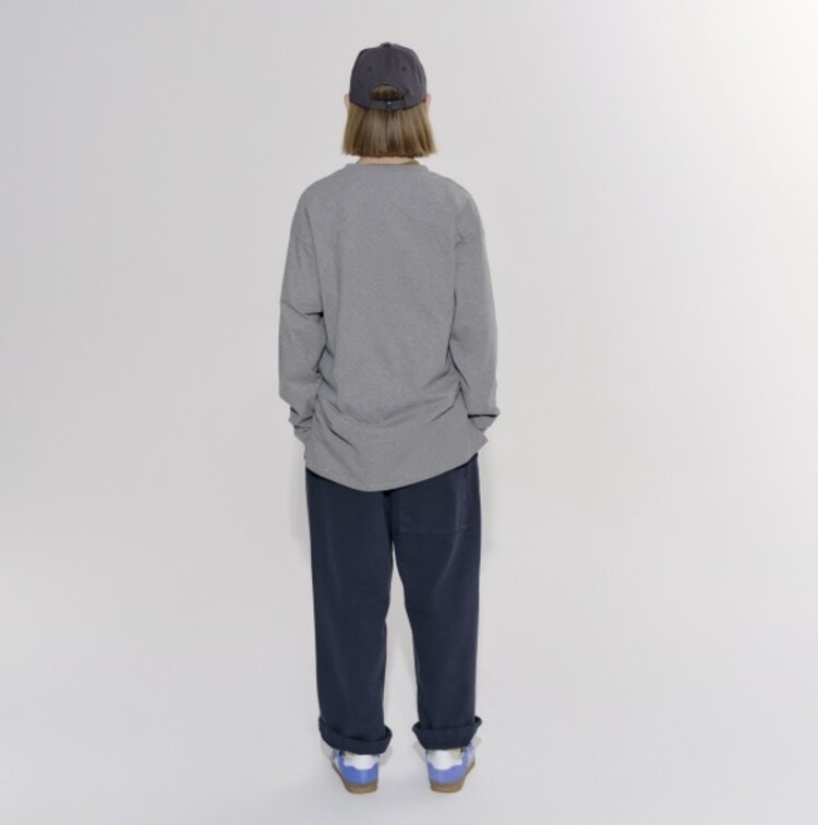 Main Story UK Big Tee - Grey Melange Jersey