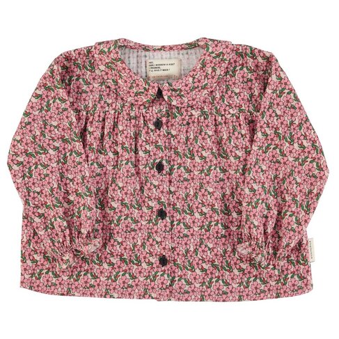 Piupiuchick Peter pan collar blouse | Pink flowers