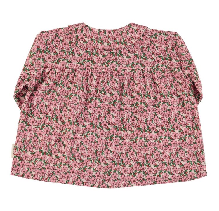 Piupiuchick Peter pan collar blouse | Pink flowers