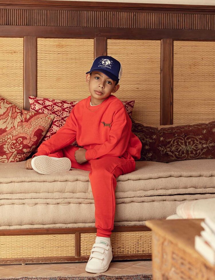 Mini Rodini Dog emb Sweatpants - Red