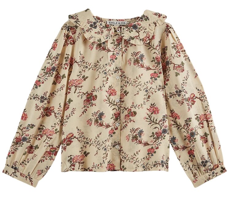 Emile et Ida Blouse Imprimee Orchid - Ecru