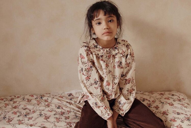 Emile et Ida Blouse Imprimee Orchid - Ecru