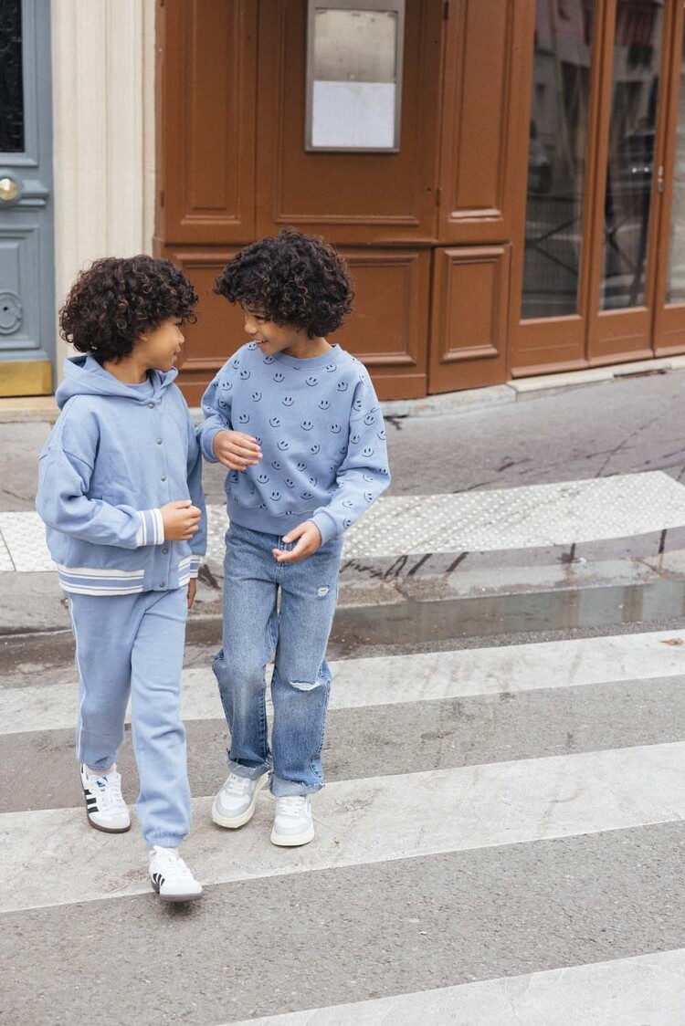 Charlie Petite Jackson Sweater - Dusty Blue