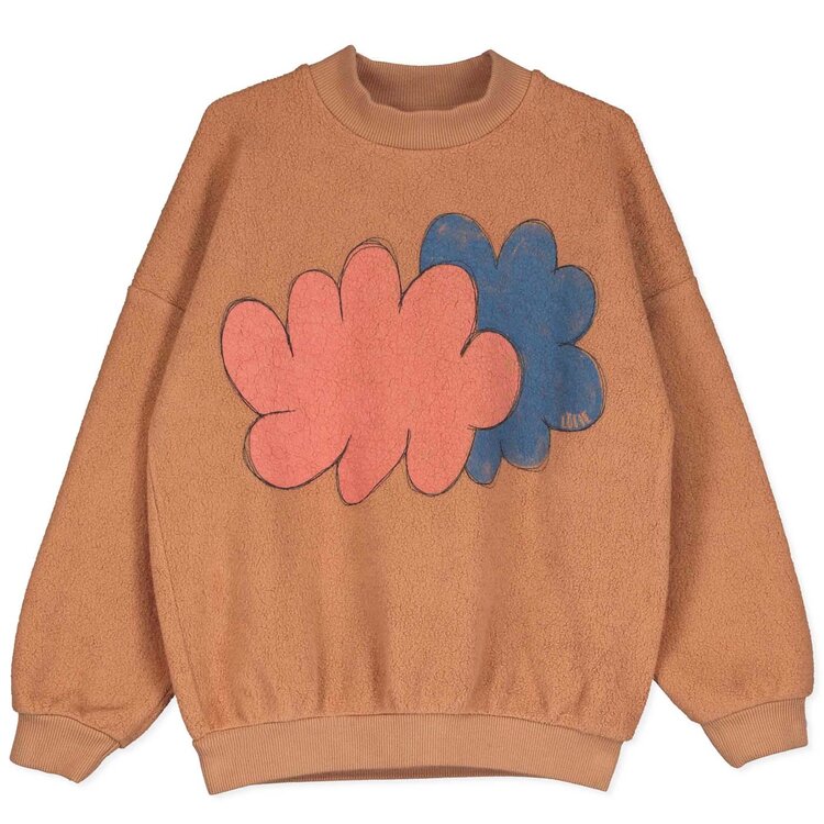 Lotiekids Clouds Teddy Sweatshirt - Brown